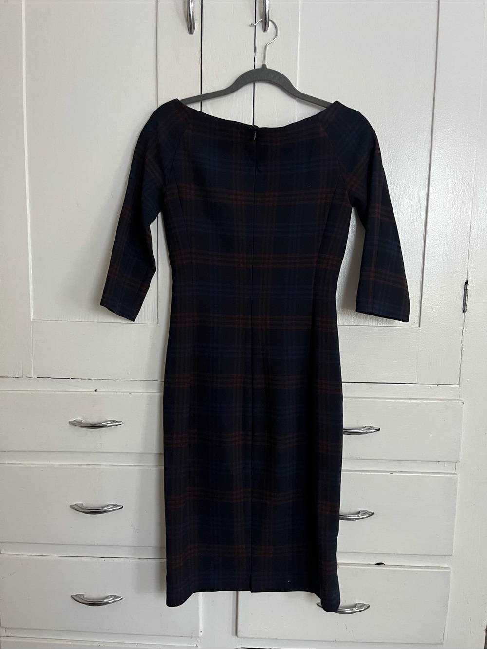Zara Plaid Pencil Dress Small